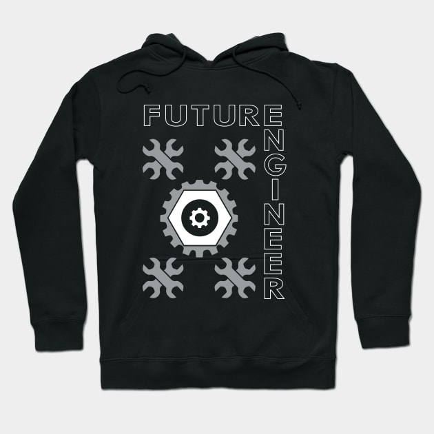 Future engineer, engineering text and logo Hoodie by PrisDesign99